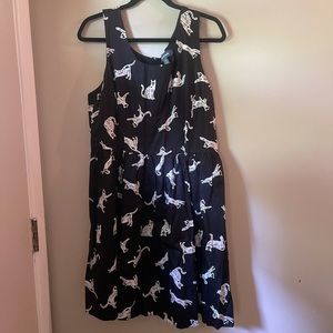 NWT XL black cat modcloth dress